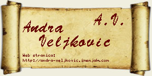 Andra Veljković vizit kartica